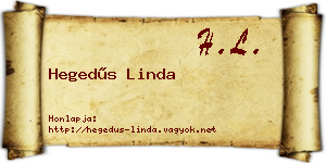 Hegedűs Linda névjegykártya