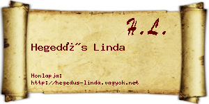 Hegedűs Linda névjegykártya